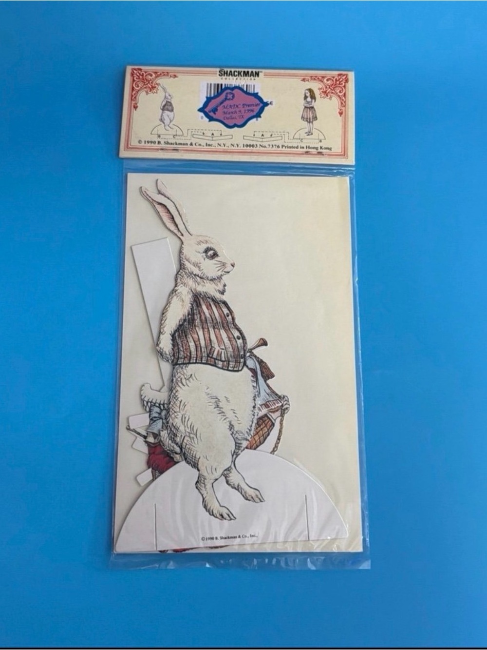 NEW Vintage 1990 Shackman Collection Alice in Wonderland Paper Doll Set #7376